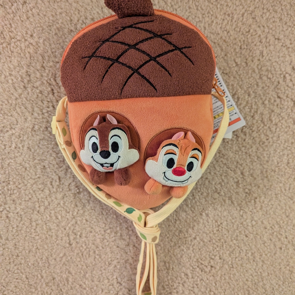 Disney Chip and Dale Acorn Crossbody Bag - Brown and Tan